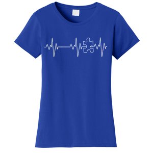 Autism Heartbeat Pulse Puzzle Women's T-Shirt