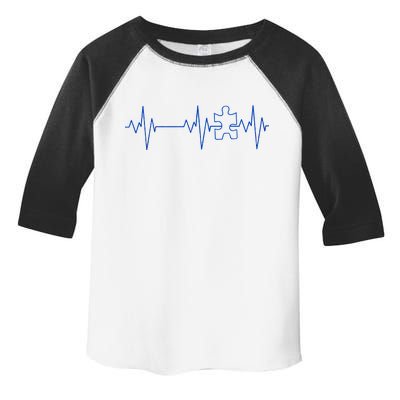 Autism Heartbeat Pulse Puzzle Toddler Fine Jersey T-Shirt