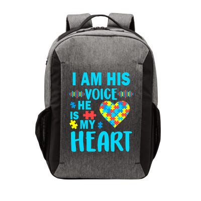 Autism I Am His Voice He Is My Heart Vector Backpack