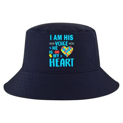 Autism I Am His Voice He Is My Heart Cool Comfort Performance Bucket Hat