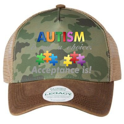 Autism I Not A Choice Acceptance Is Legacy Tie Dye Trucker Hat