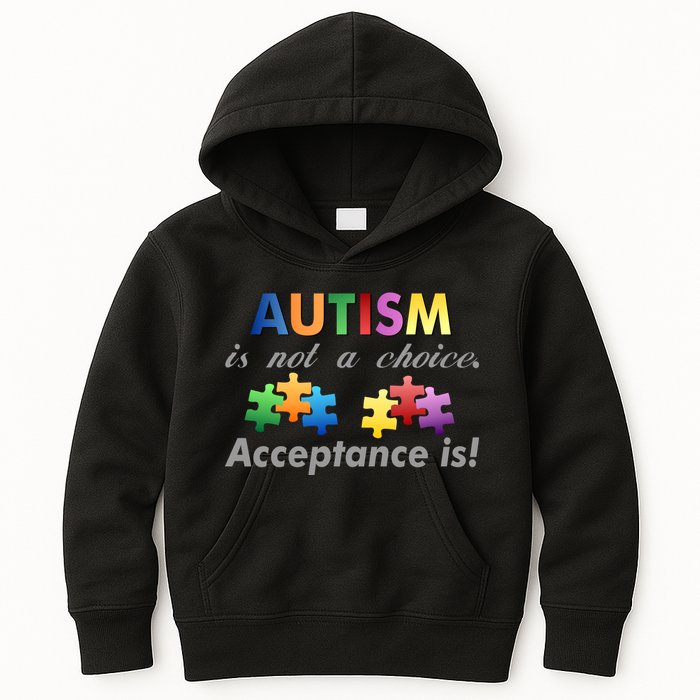 Autism I Not A Choice Acceptance Is Kids Hoodie