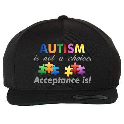 Autism I Not A Choice Acceptance Is Wool Snapback Cap