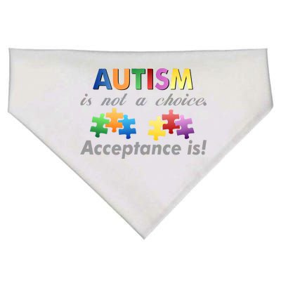 Autism I Not A Choice Acceptance Is USA-Made Doggie Bandana