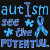 Autism I See The Potential Ladies PosiCharge Tri-Blend Wicking Tank