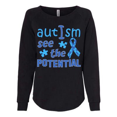 Autism I See The Potential Womens California Wash Sweatshirt