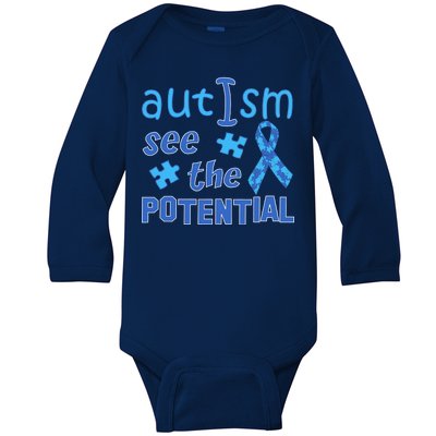 Autism I See The Potential Baby Long Sleeve Bodysuit