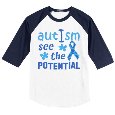 Autism I See The Potential Baseball Sleeve Shirt