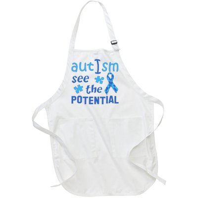 Autism I See The Potential Full-Length Apron With Pockets