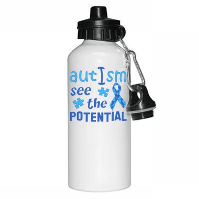 Autism I See The Potential Aluminum Water Bottle