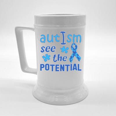 Autism I See The Potential Beer Stein