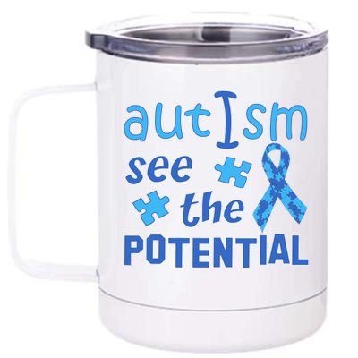 Autism I See The Potential 12 oz Stainless Steel Tumbler Cup