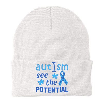 Autism I See The Potential Knit Cap Winter Beanie