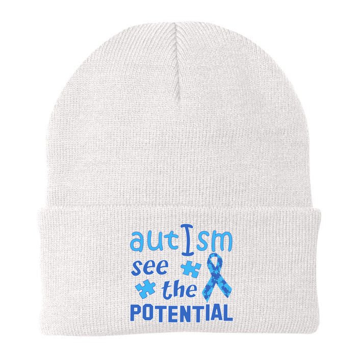 Autism I See The Potential Knit Cap Winter Beanie