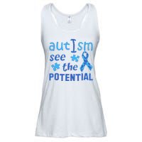 Autism I See The Potential Ladies Essential Flowy Tank