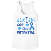 Autism I See The Potential Ladies PosiCharge Competitor Racerback Tank