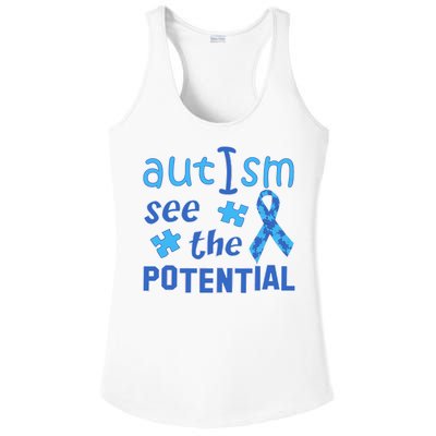 Autism I See The Potential Ladies PosiCharge Competitor Racerback Tank