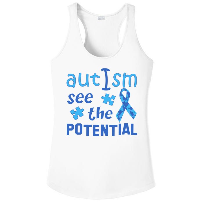 Autism I See The Potential Ladies PosiCharge Competitor Racerback Tank