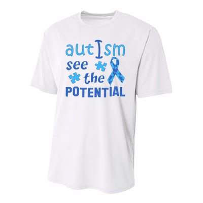 Autism I See The Potential Youth Performance Sprint T-Shirt