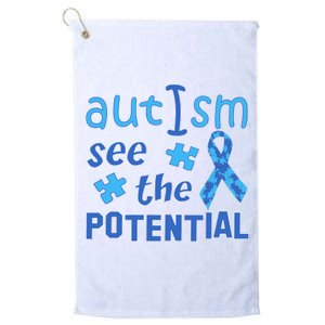 Autism I See The Potential Platinum Collection Golf Towel