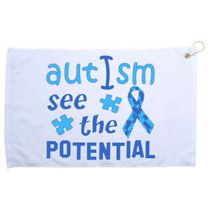 Autism I See The Potential Grommeted Golf Towel