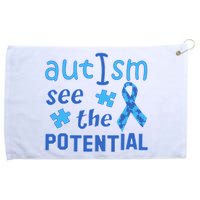 Autism I See The Potential Grommeted Golf Towel