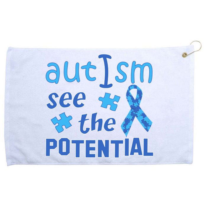 Autism I See The Potential Grommeted Golf Towel