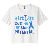 Autism I See The Potential Women's Crop Top Tee