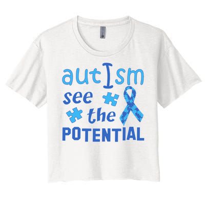 Autism I See The Potential Women's Crop Top Tee