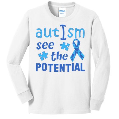 Autism I See The Potential Kids Long Sleeve Shirt