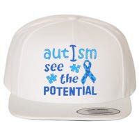 Autism I See The Potential Wool Snapback Cap