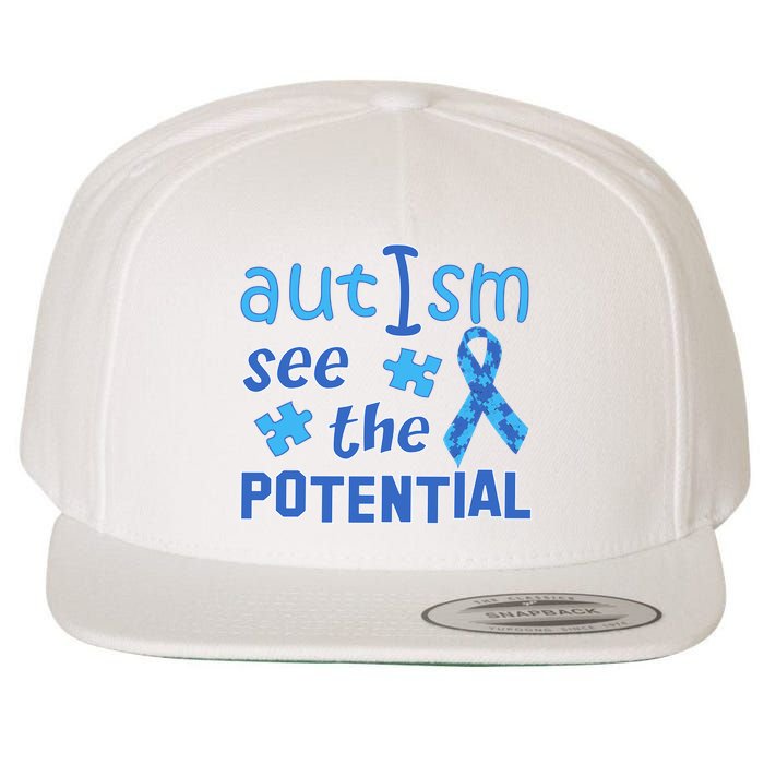 Autism I See The Potential Wool Snapback Cap