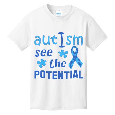 Autism I See The Potential Kids T-Shirt