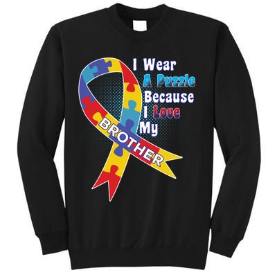 Autism I Wear A Puzzle Because I Love My Brother Sweatshirt