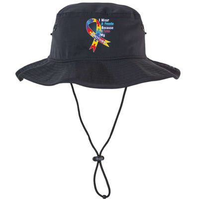 Autism I Wear A Puzzle Because I Love My Brother Bucket Hat