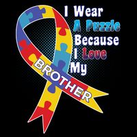 Autism I Wear A Puzzle Because I Love My Brother Cooling Performance Long Sleeve Crew