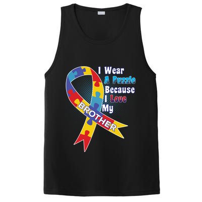 Autism I Wear A Puzzle Because I Love My Brother PosiCharge Competitor Tank