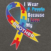 Autism I Wear A Puzzle Because I Love My Brother Cotton Canvas Backpack