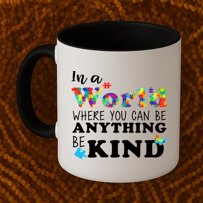 Autism In A World Where You Can Be Anything Be Kind Coffee Mug