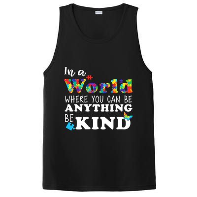 Autism In A World Where You Can Be Anything Be Kind PosiCharge Competitor Tank