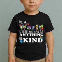 Autism In A World Where You Can Be Anything Be Kind Toddler T-Shirt