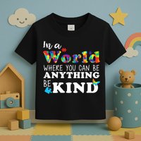 Autism In A World Where You Can Be Anything Be Kind Toddler T-Shirt