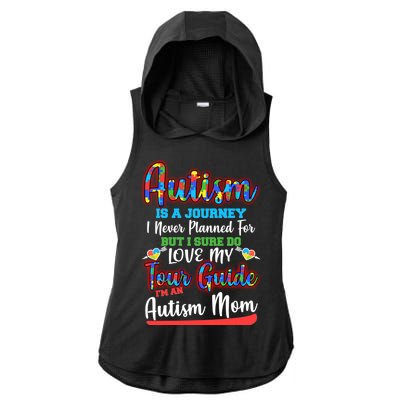 Autism Is A Journey Ladies PosiCharge Tri-Blend Wicking Draft Hoodie Tank