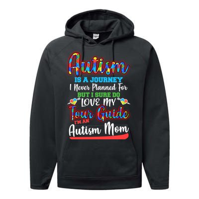 Autism Is A Journey Performance Fleece Hoodie