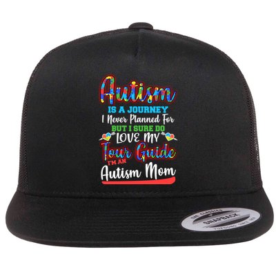 Autism Is A Journey Flat Bill Trucker Hat