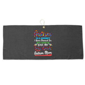 Autism Is A Journey Large Microfiber Waffle Golf Towel