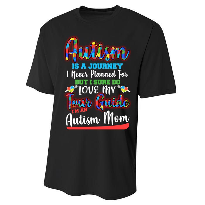 Autism Is A Journey Performance Sprint T-Shirt