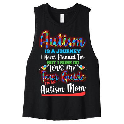 Autism Is A Journey Women's Racerback Cropped Tank