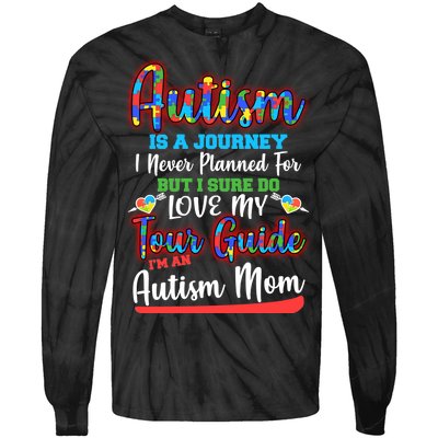 Autism Is A Journey Tie-Dye Long Sleeve Shirt