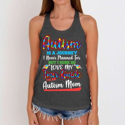 Autism Is A Journey Women's Knotted Racerback Tank